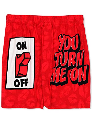Briefly Stated You Turn Me On Men's Boxer Shorts (Small, Red) - Image 1