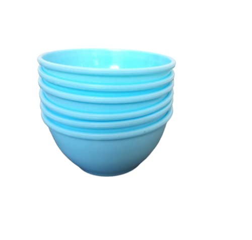 Coolkart Microwave Safe Eco Friendly Virgin Food Grade Polypropylene Freezer Safe 12 Pieces Set Mixing Bowl Style 250ml Blue - Image 2