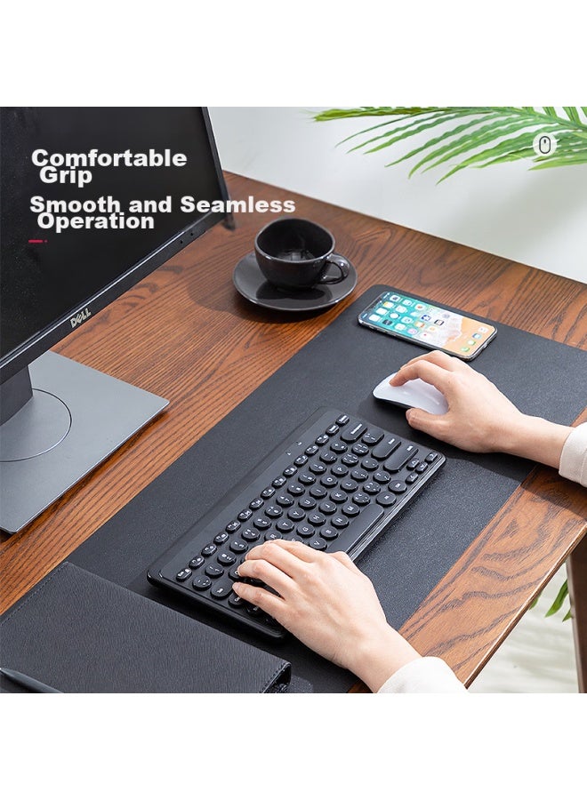 Deli 800*300mm Wear-resistant Pu Leather Mouse Pad, Office And Gaming Desk Mat, Office Supplies, Black 83010 - Image 4