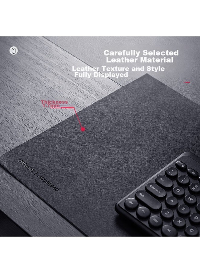 Deli 800*300mm Wear-resistant Pu Leather Mouse Pad, Office And Gaming Desk Mat, Office Supplies, Black 83010 - Image 3