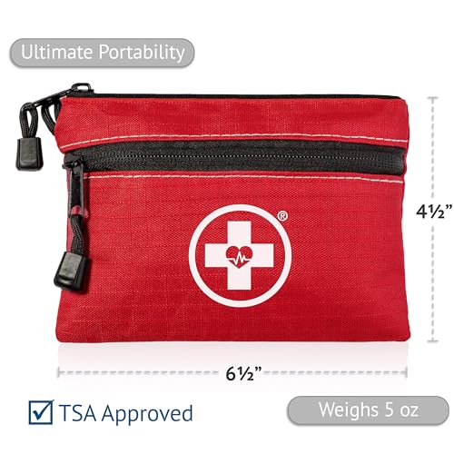 Swiss Safe 2-in-1 First Aid Kit for Car, Travel & Home, Businesses - Bonus Mini Kit for Medical Emergency Aid, Survival, Camping - 64 Piece, Travel FAK - Image 2