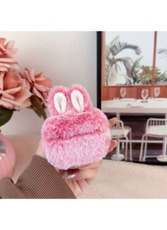 Plush Rabbit Ears AirPods Pro Headphone Cover For Apple 2/3/4 Generation Bluetooth Protective Cover Creative Drop-resistant-Color:Plush Rabbit Ears Peach Pink-Applicable Model:Airpods 3 Generation