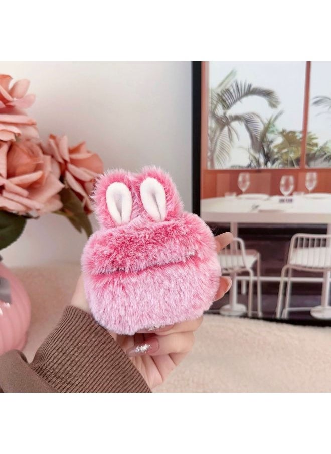 Generic - Plush Rabbit Ears AirPods Pro Headphone Cover For Apple 2/3/4 Generation Bluetooth Protective Cover Creative Drop-resistant-Color:Plush Rabbit Ears Peach Pink-Applicable Model:Airpods 3 Generation - Image 1