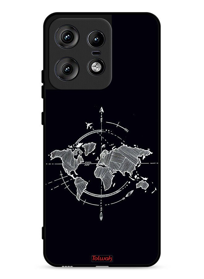 Tolwak Motorola Edge 50 Pro 5G Protective Case Cover Compass Art  - Image 1