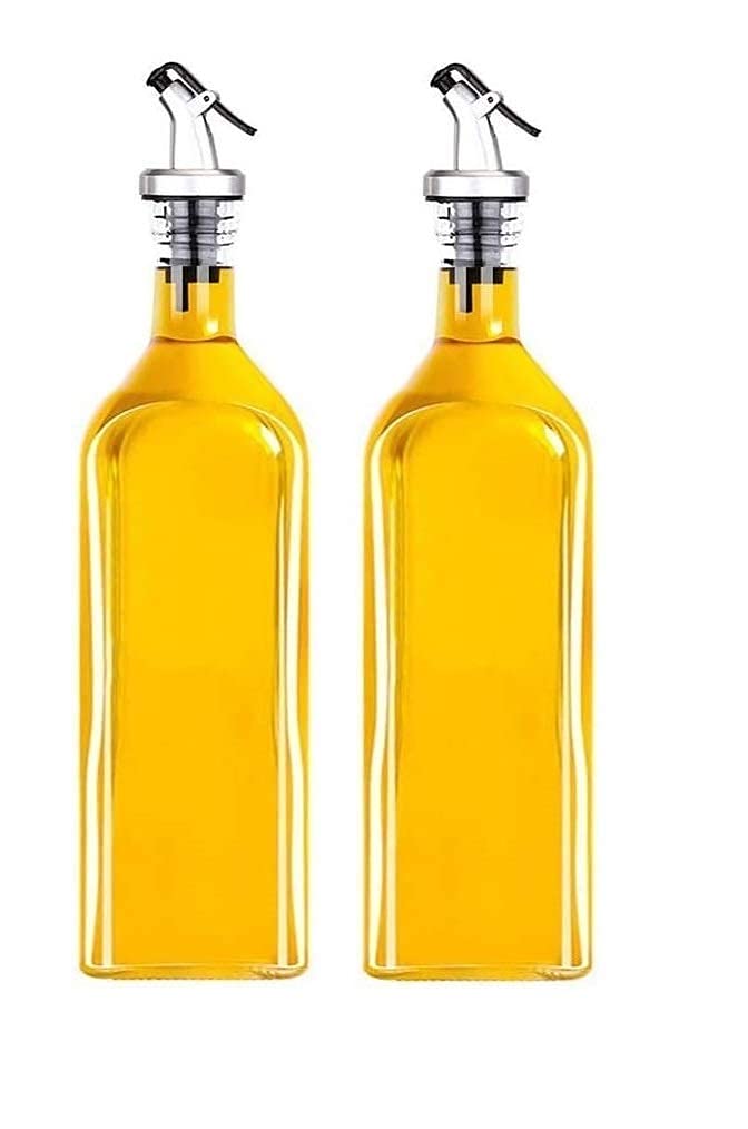BIG CART Glass Oil Dispenser 500 milliliters Pack of 2 Clear - Image 1