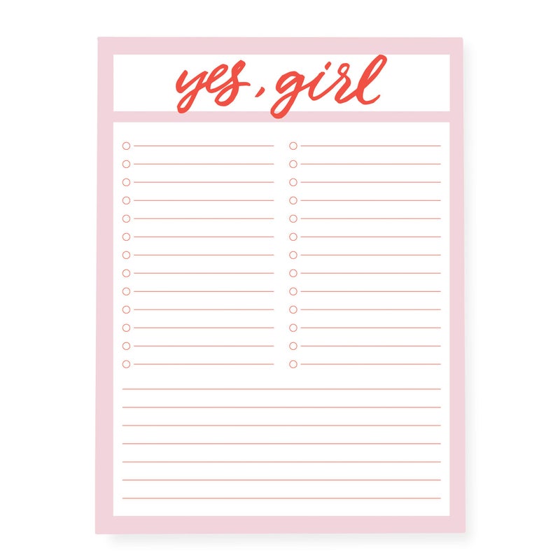 Graphique Large Notepad, Yes, Girl â€“ Notepad with 150 Tear-Off Sheets, 6" x 8" â€“ Perfect for Lists, Notes, and More (LNP152) - Image 1