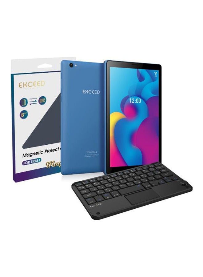 Exceed EX8S1 Magna Tablet 8-Inch Blue 3GB RAM 32GB 4G LTE Wi-Fi With Magnetic Protect Case Keyboard And Keyboard - Image 1