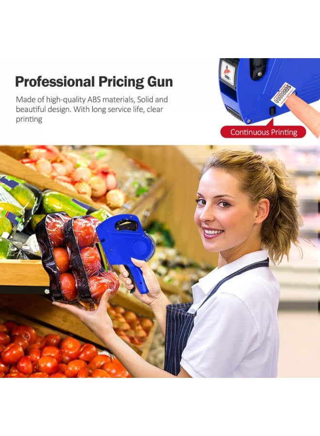 MX5500 8 Digits Price Tag Gun, Price Gun Kit with 3 Ink Refill Pricing Gun, Premium Label Gun Label Maker Pricing for Office Retail Shop Grocery Store Organization Marking (Blue) - Image 4