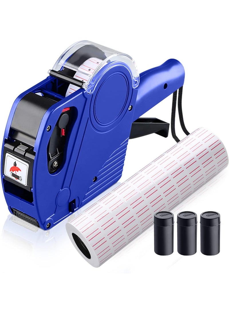 MX5500 8 Digits Price Tag Gun, Price Gun Kit with 3 Ink Refill Pricing Gun, Premium Label Gun Label Maker Pricing for Office Retail Shop Grocery Store Organization Marking (Blue) - Image 1