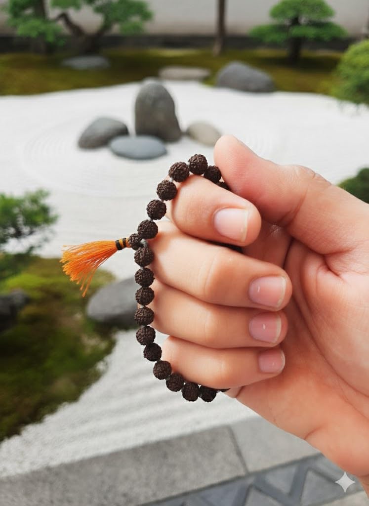 Achleshwar Nepali Black Rudraksha Mala 5 Mukhi 27+1 Beads Original Natural Japa Meditation Rosary | Wearing Chanting Pooja Use Black Standard Size - Image 4