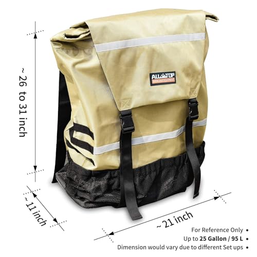 ALL-TOP Spare Tire Trash Bag, Heavy Duty Truck Tailgate Trash Bag, Cargo Storage Bag for Jeep, Truck, SUV or Car, Fit up to 40'' Tire (Gobi Tan) - Image 3