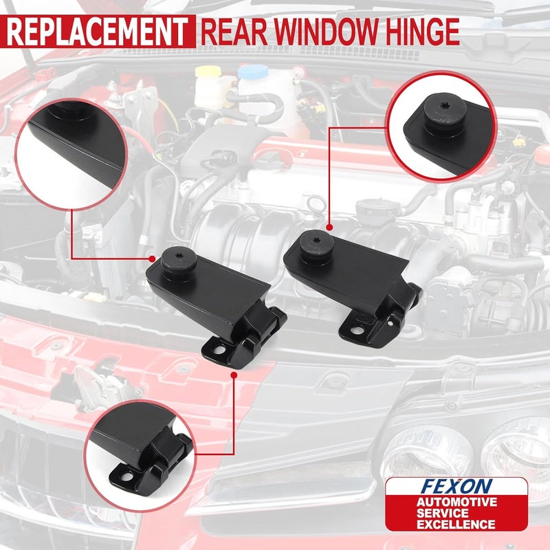 FEXON Rear Window Hinge Tailgate Liftgate Glass Hinge Kits Replacement for 2005-2015 Nissan Armada 2004-2010 Infiniti QX56 Replaces 90320-7S000 90321-7S000 926-118 - Image 4