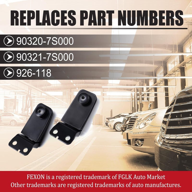 FEXON Rear Window Hinge Tailgate Liftgate Glass Hinge Kits Replacement for 2005-2015 Nissan Armada 2004-2010 Infiniti QX56 Replaces 90320-7S000 90321-7S000 926-118 - Image 3