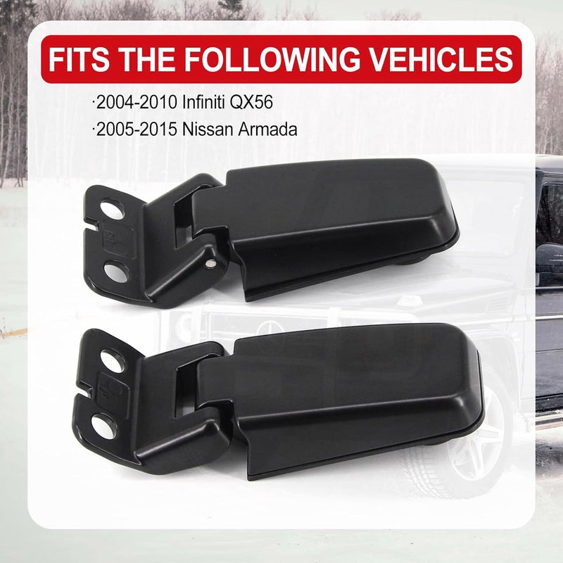 FEXON Rear Window Hinge Tailgate Liftgate Glass Hinge Kits Replacement for 2005-2015 Nissan Armada 2004-2010 Infiniti QX56 Replaces 90320-7S000 90321-7S000 926-118 - Image 5