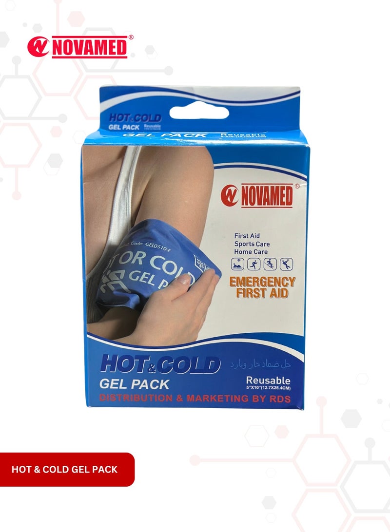 NOVAMED Reusable Soft Flexible Hot And Cold Gel Pack For Pain Relief Blue - Image 1