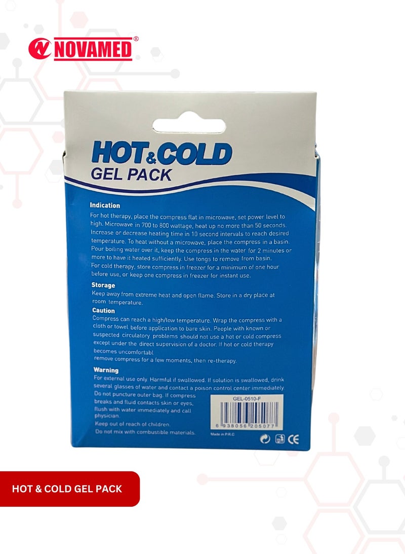NOVAMED Reusable Soft Flexible Hot And Cold Gel Pack For Pain Relief Blue - Image 2