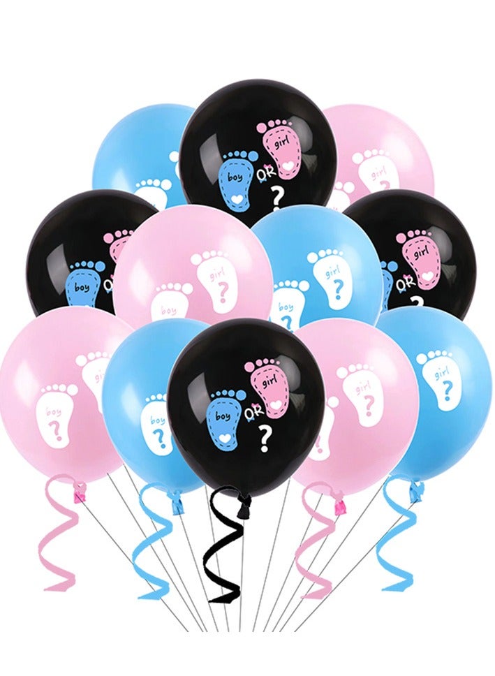 15 -Piece Baby Gender Reveal Balloons, 12 Inch Boy or Girl Balloons Decoration for Boy or Girl Baby Shower Gender Reveal Party Supplies Decoration Kit
