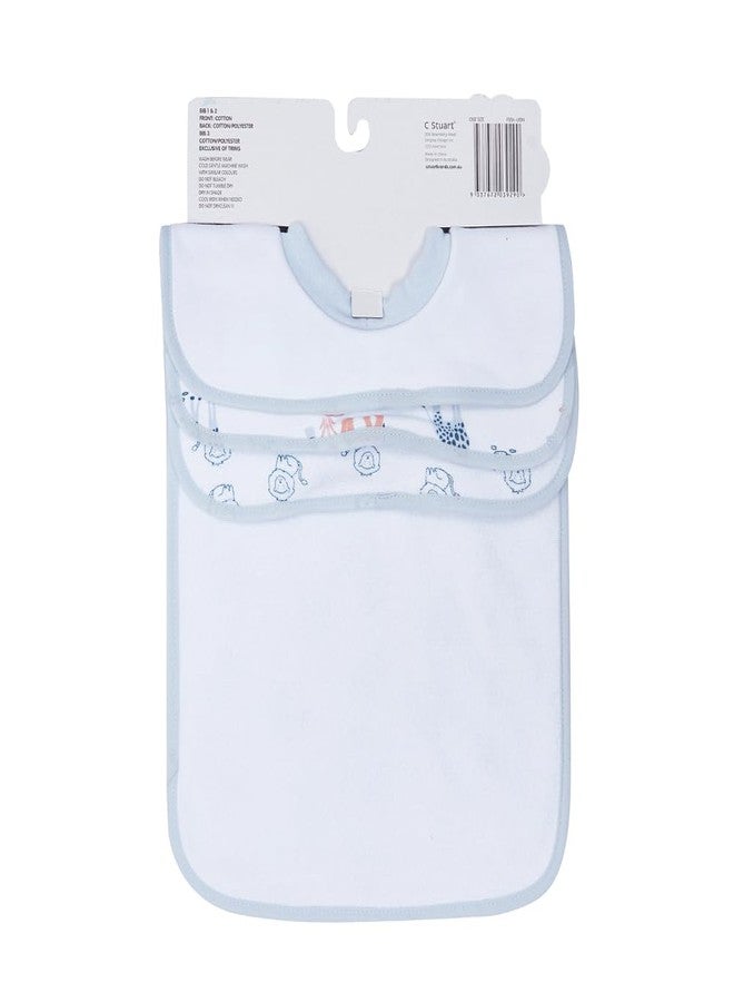 Big Softies Popover Bibs-Lion|Printed & Applique Embroidery|Soft Stretchable Rib Neck|Blended Cotton|Ultra Soft & Super Absorbent|For Drooling, Teething & Feeding|For Boys 6-36 Months|Pack of 3 - Image 2