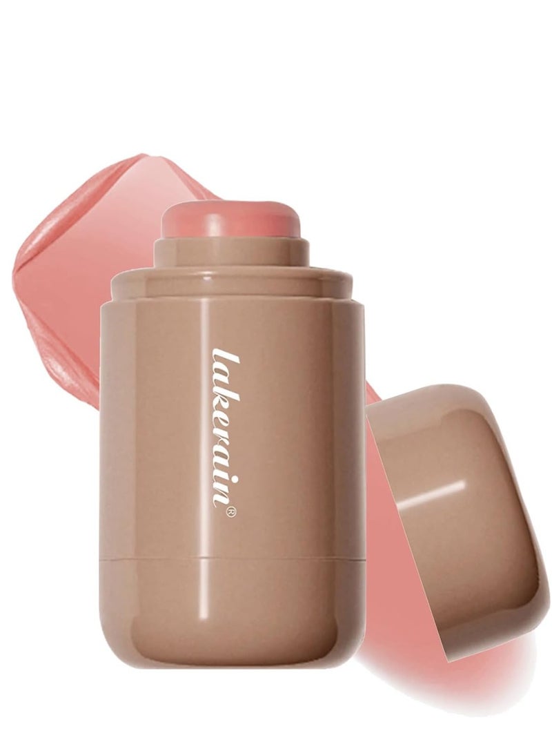 lakerain Cream Blush stick, Natural-Looking Matte Finish Makeup Blush stick, Hydrating Long Lasting Lightweight Blendable Blush for cheeks (#4 Neutral Peach, 1 PC) - Image 1