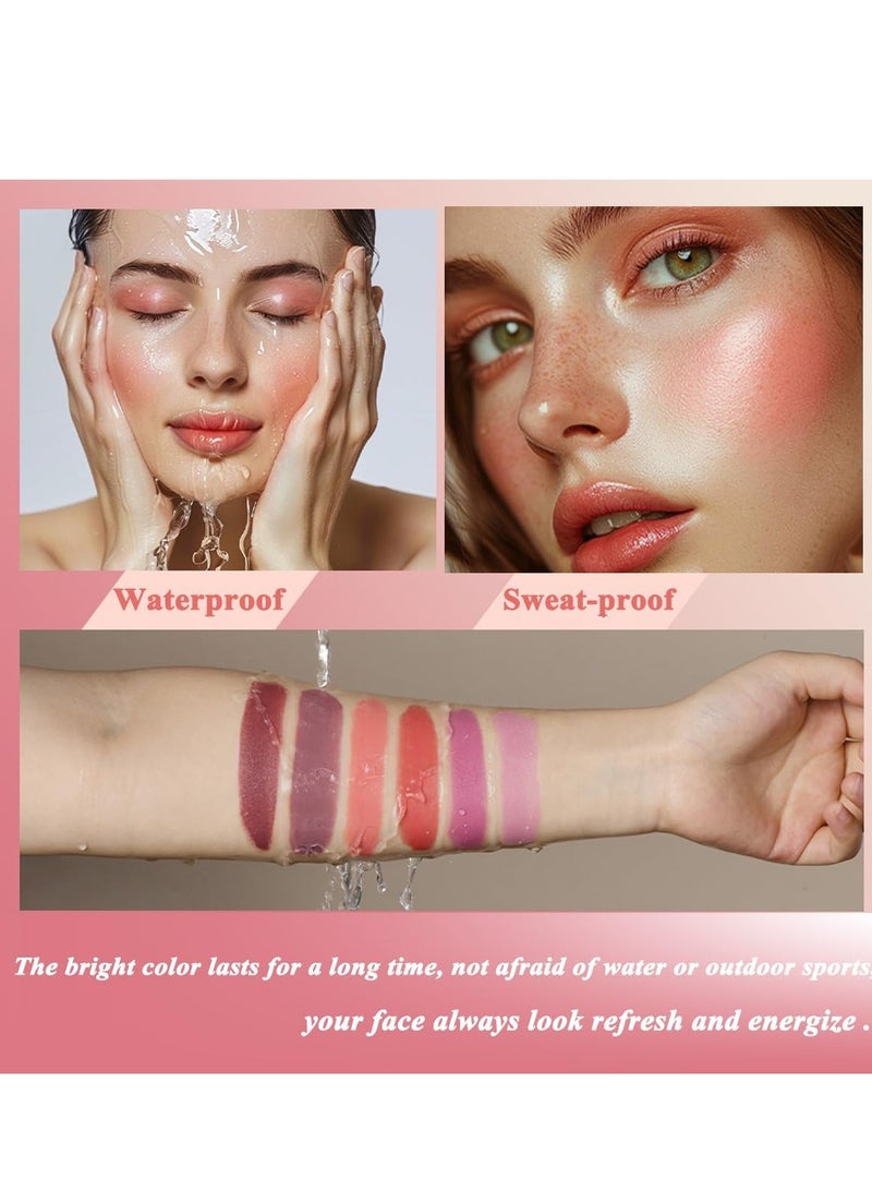 lakerain Cream Blush stick, Natural-Looking Matte Finish Makeup Blush stick, Hydrating Long Lasting Lightweight Blendable Blush for cheeks (#4 Neutral Peach, 1 PC) - Image 5