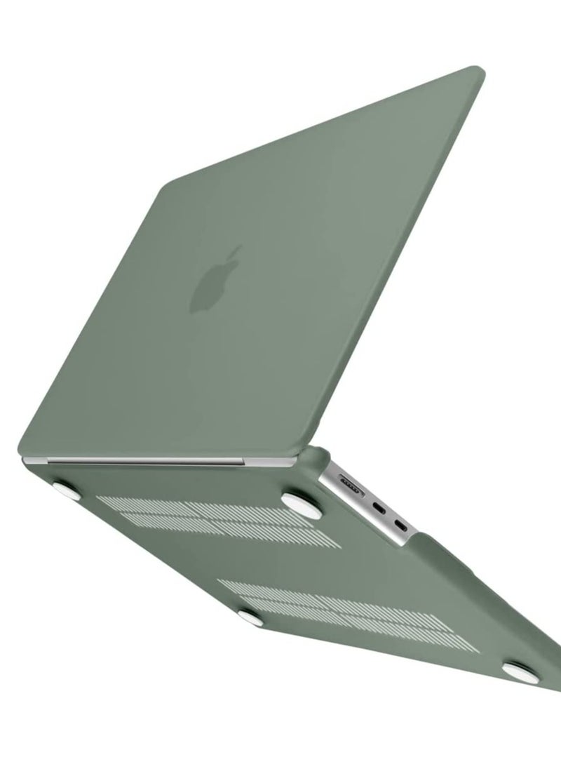 Generic Case for MacBook Air 13.6 Inch 2024 Release M3 Chip A3113 and 2022 Release A2681 M2 Chip, Frosted Matte Hard Shell Cover with Trackpad Film for MacBook Air 13.6 inch ,Frosted Midnight Green  - Image 1