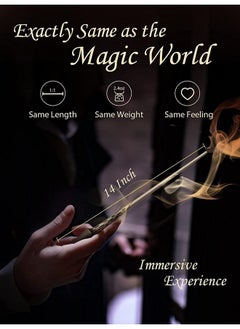 MilesMagic Harry Potter Wand With Magic Spell And Platform Ticket | Wizard Cosplay Light Up Led Sorcerer’S Witchcraft Magic Dress Up Wand For Potterheads | 33 Cm | (Severus Snape)  - Image 3