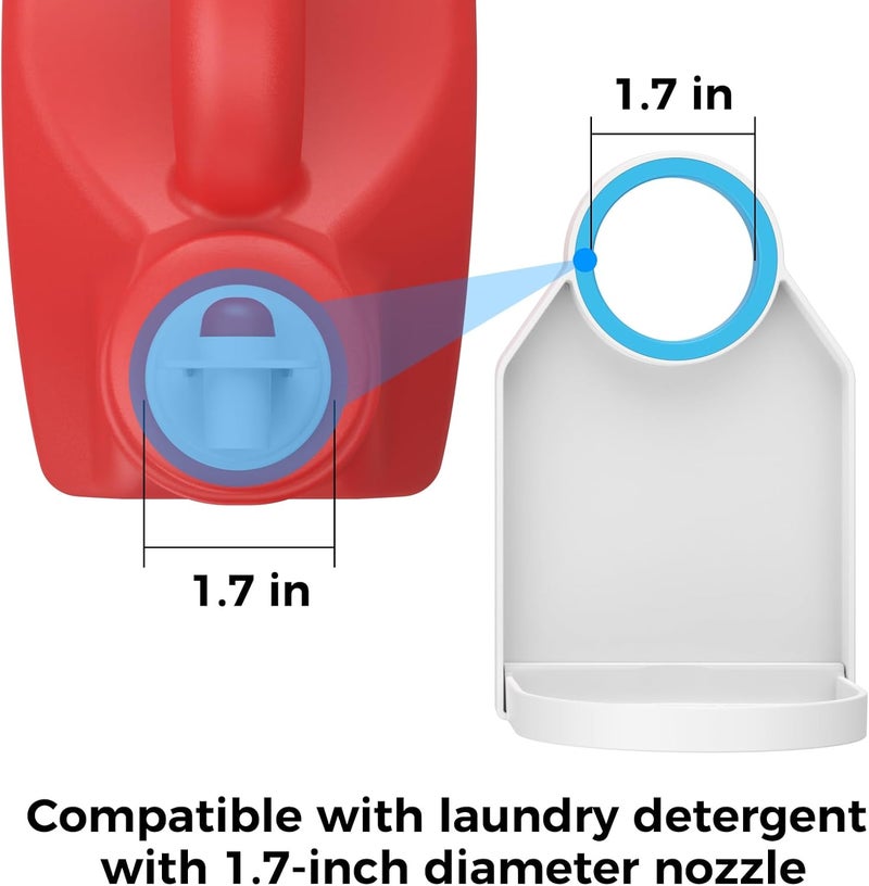 KERZEAT Laundry Detergent Cup Holder and Nozzle Force-Saving Switch Detergent Drip Catcher，Laundry Detergent Dispenser，Laundry soap Dispenser - Image 4