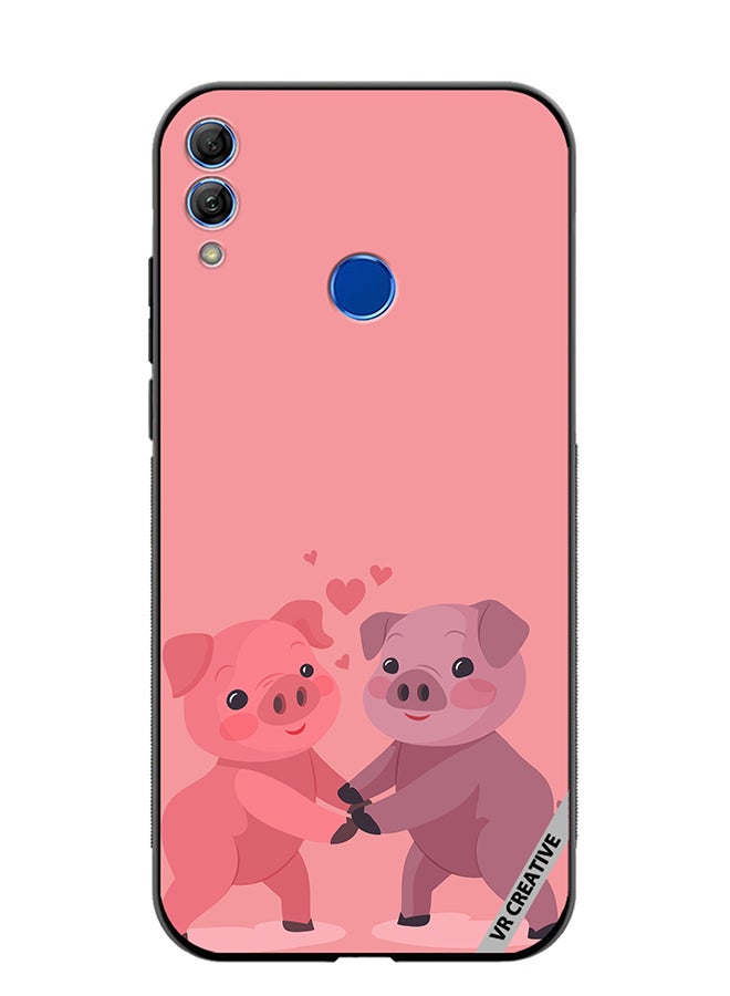VR CREATIVE Protective Case Cover For Honor 10 Lite Love Pig Design Multicolour