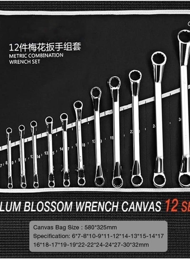 GGOOT Hardware Tool Car Repair Set Wrenches 12pc 14PC 22PC Key Spanners Woodworking Machinery Wrench Sets Hand Tools Wrenches Keys Set (Color : 12PC 3)  - Image 1