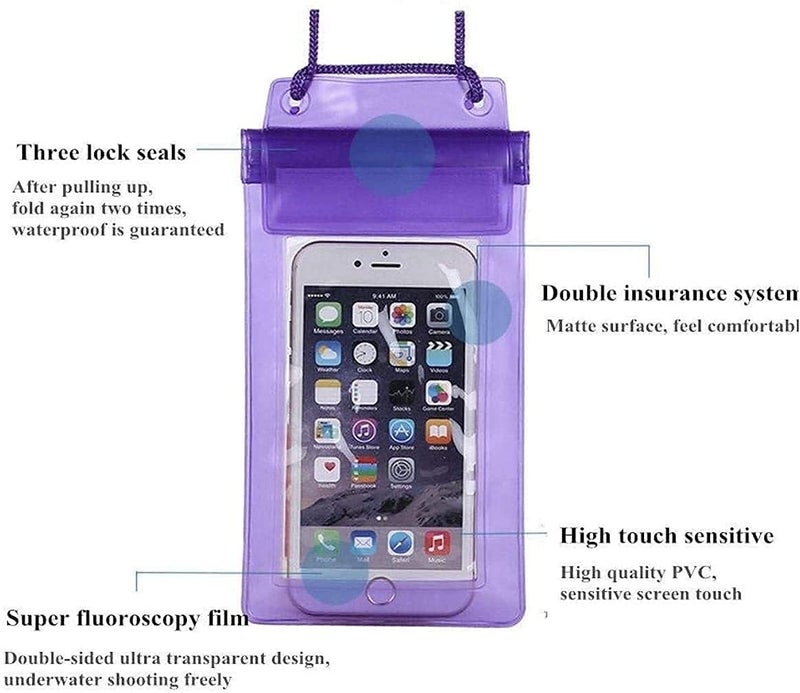 ROSEFAIR Mobile Phones Transparent Waterproof Mobile Pouch Rain Mobile Cover Multicolor (Pack of 1) (Yellow) - Image 2