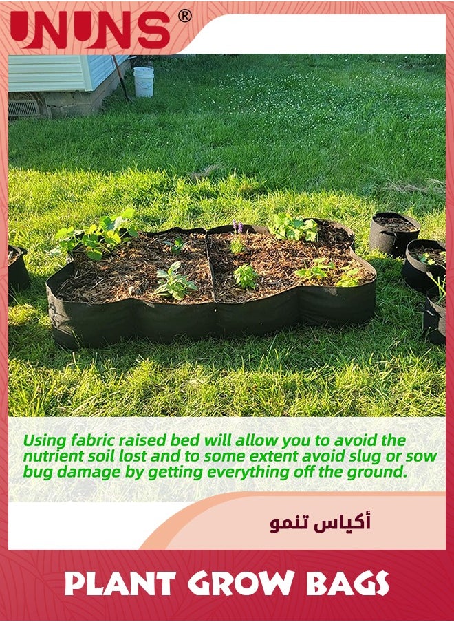 UNUNS Plant Grow Bags,Fabric Raised Planting Bads,8 Holes Rectangle Grow Bag,Breathable Potato Tomato Planter Pots For Outdoor Vegetables Plant Flowers,180cmx90cmx30cm  - Image 4