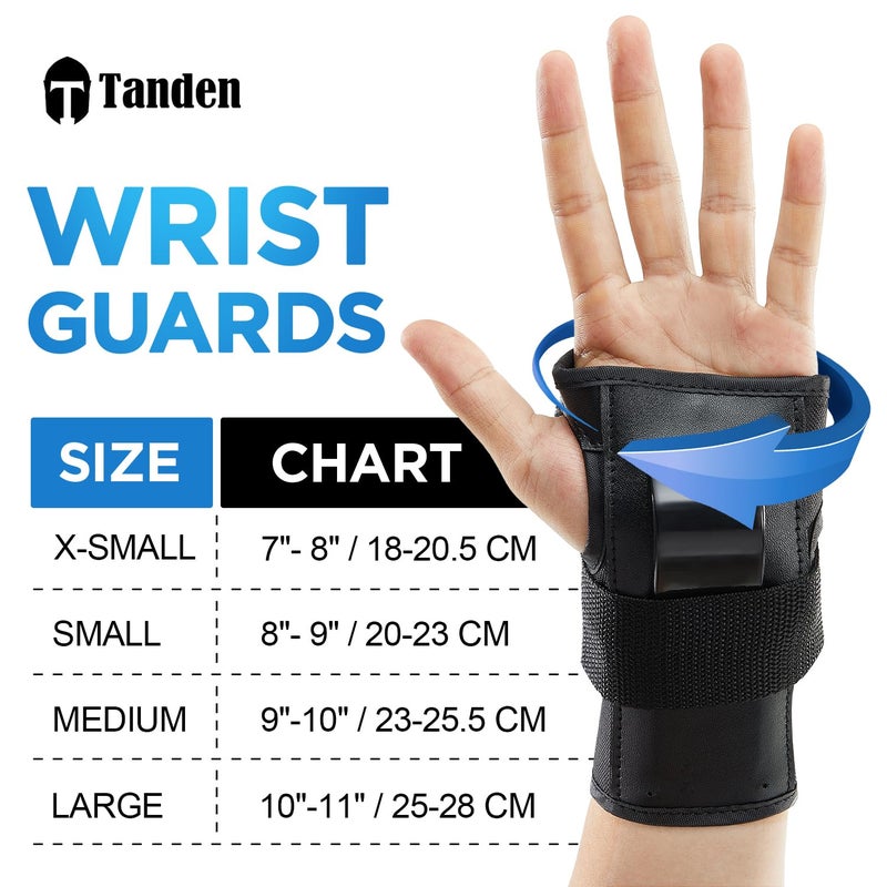 Tanden Wrist Guards for Skating Protective Gear Kids and Adult Wrist Guards for Roller Skating Snowboarding Ski Skateboard Wrist Guards - Image 3