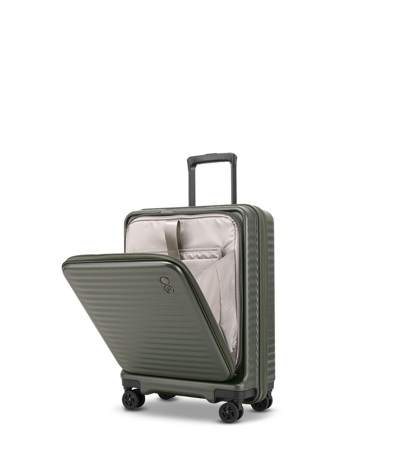 Echolac Celestra FA+ 20 Inch Front Opening Cabin Luggage Trolley With USB & TSA Lock Deep Olive 54cm - Image 5