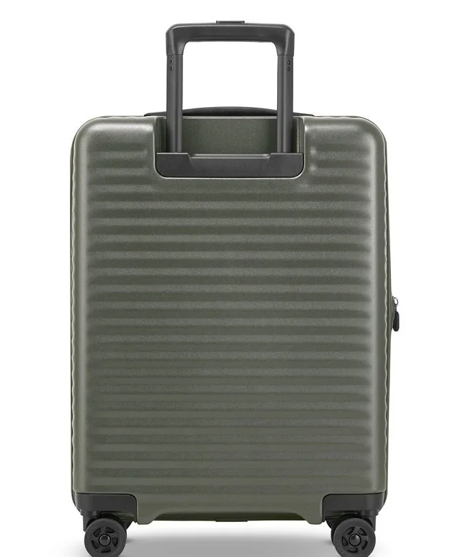 Echolac Celestra FA+ 20 Inch Front Opening Cabin Luggage Trolley With USB & TSA Lock Deep Olive 54cm