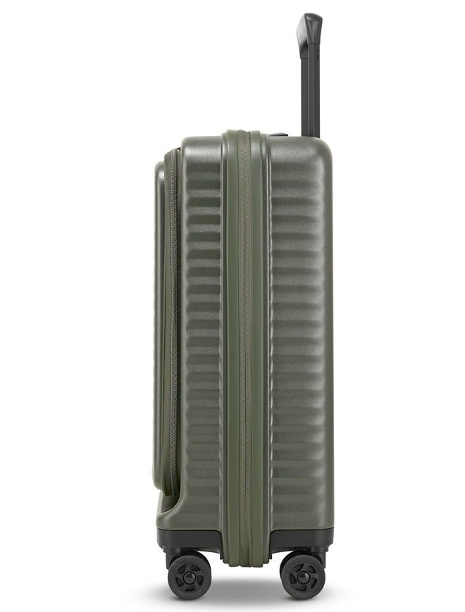 Echolac Celestra FA+ 20 Inch Front Opening Cabin Luggage Trolley With USB & TSA Lock Deep Olive 54cm - Image 3