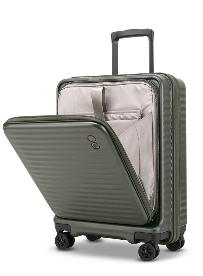Echolac Celestra FA+ 20 Inch Front Opening Cabin Luggage Trolley With USB & TSA Lock Deep Olive 54cm - Image 5
