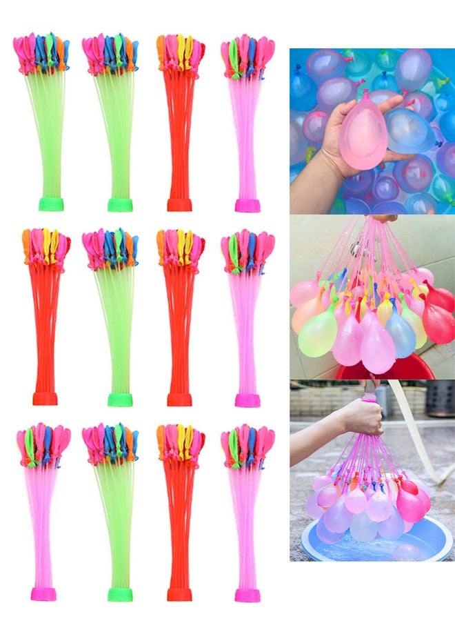 ZCM-HAPPY Multicolor 444pcs Kids Water Balloon Toys Self-sealing Balloons Boys Girls Inflatable Balloons Beach and Pool Games Balloon Bombs for Birthday Party  - Image 1