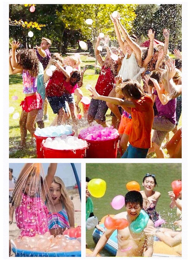 ZCM-HAPPY Multicolor 444pcs Kids Water Balloon Toys Self-sealing Balloons Boys Girls Inflatable Balloons Beach and Pool Games Balloon Bombs for Birthday Party  - Image 2