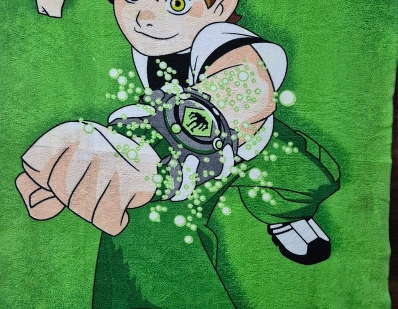 Microfiber Soft Kids Printed Bath Towel 400 GSM Soft Towel for Bath Mens and Women Absorbent Super Soft Comfortable Quick Drying Bathing Towel 150 x 75CM Green - Image 2