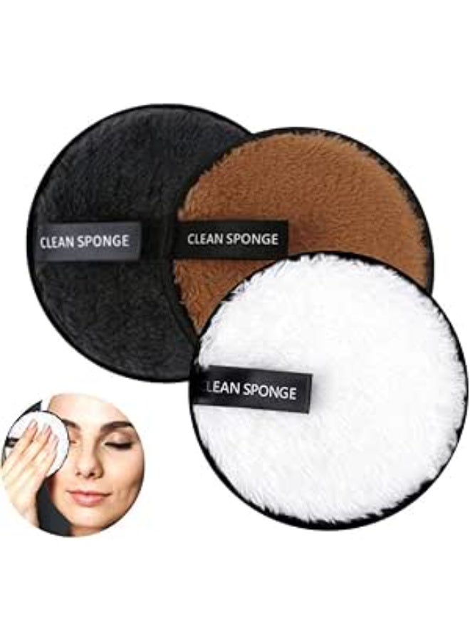 1PC sponge Double Sided Reusable Makeup Remover Sponge Pad, 3.6 Inch Diameter -1 Total Sponges - Powder Puff Makeup Face Brush Foundation Body Large Puffs Blending Cosmetic Fluffy Round Pieces may vary color - Image 1