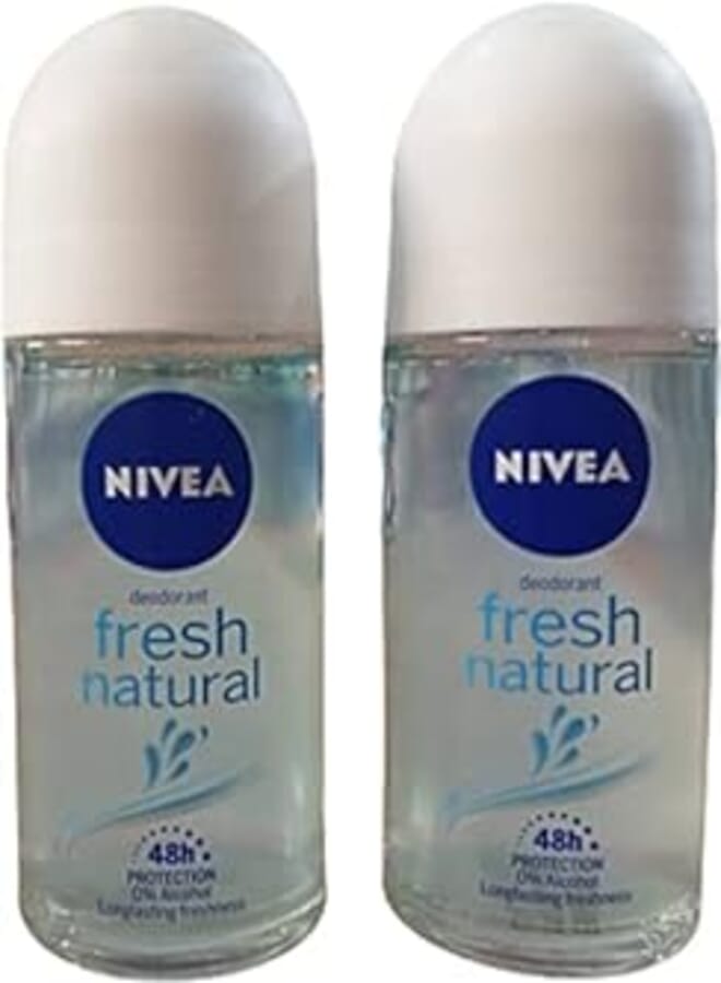 NIVEA FRESH NATURAL 48H PROTECTION Deodorant Roll-on - For Women (100 ml, Pack of 2)