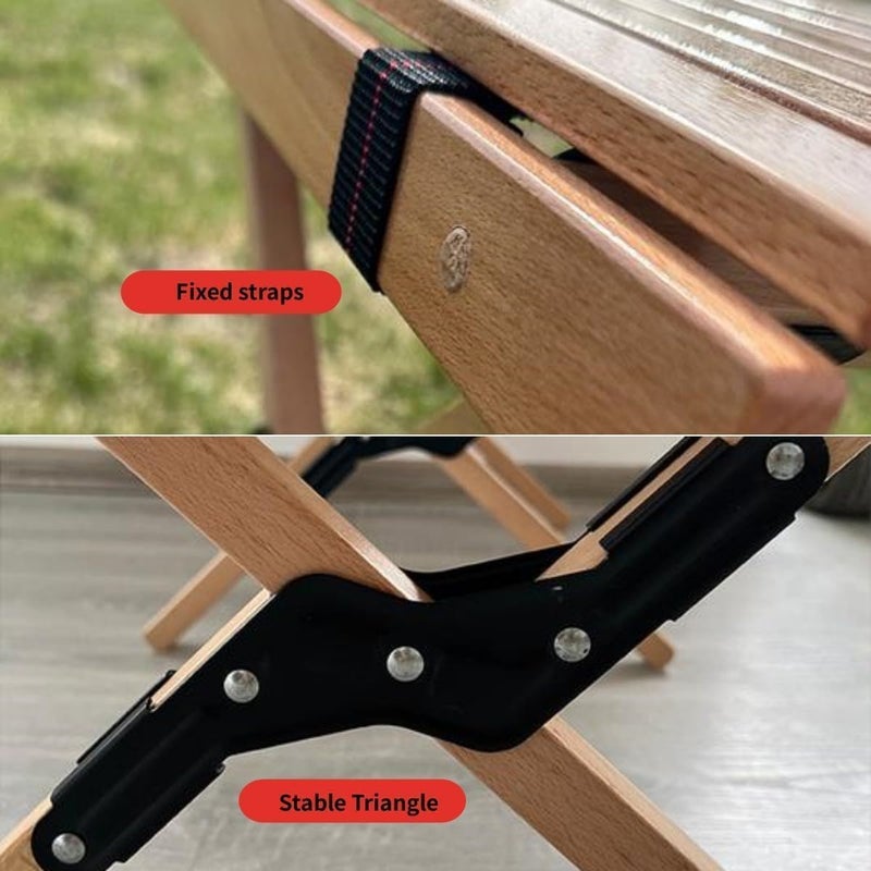 Harmony Home طاولة نزهة خشبية قابلة للطي والتدوير من هارموني هوم: مثالية للتخييم في الهواء الطلق، حفلات الشواء على الشاطئ، الصيد، والتجمعات في الفناء الخلفي - Image 5