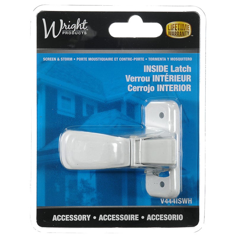 رايت برودكتس مزلاج باب داخلي بديل عالي التحمل من Wright Products HAMPTON-162763 V444ISWH، باللون الأبيض - Image 2