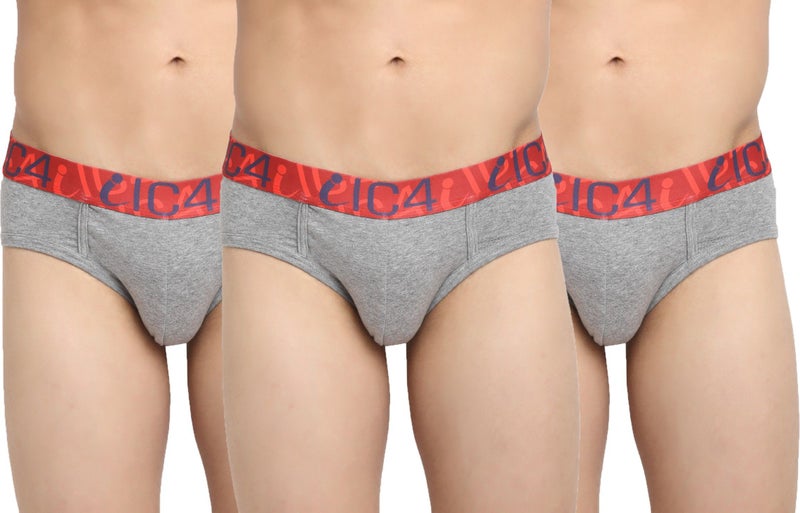 IC4 Store Grey Classic Briefs for Men - Pack of 3 - Image 1