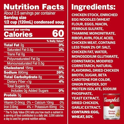 Campbell's Condensed Chicken Noodle Soup, 10.75 oz Can - Image 4