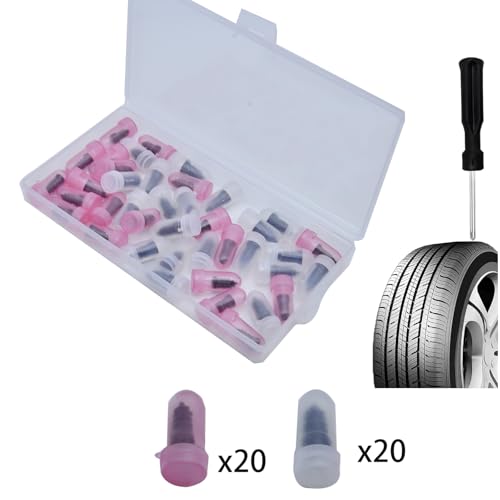 OZXNO 40 Pcs Tire Repair Rubber Nail 2 Sizes Screw Tire Plugs with Screwdriver for Car Motorcycle Truck Tractor Tire Puncture Repair - Image 3