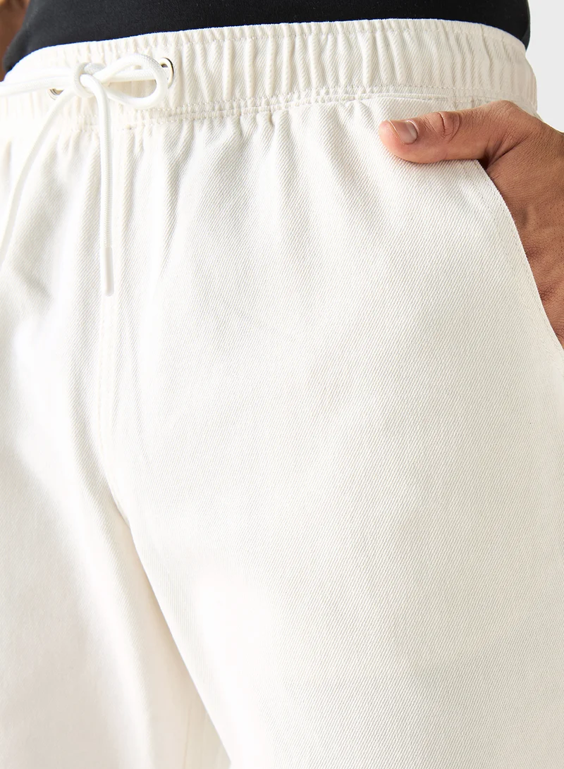 ايكونيك Iconic Solid Joggers with Drawstring Closure and P