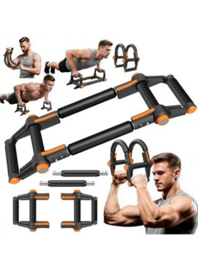 Lynacz Original Push Up Bars, 3 in 1 Adjustable Twister Arm Trainer,Multi-Functional Parallettes Bars for Men, Chest Fitness Equipment, Push Up Stands Handle for Floor Workouts, Home Strength Training - Image 1