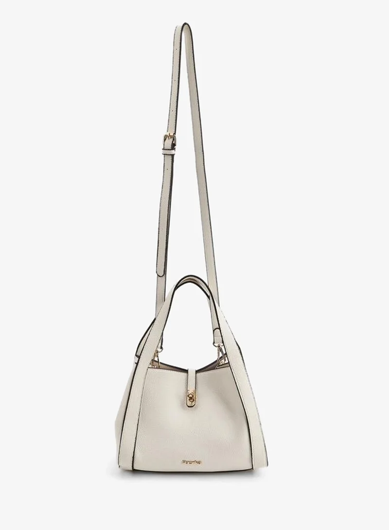 بابريكا Textured Shoulder Bag With Detachable Strap