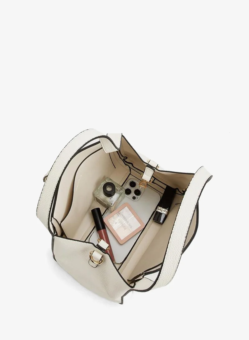 Paprika Beige Textured Shoulder Bag With Detachable Strap for Women | Best Price UAE
